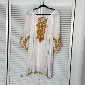 Gold embroidered dress